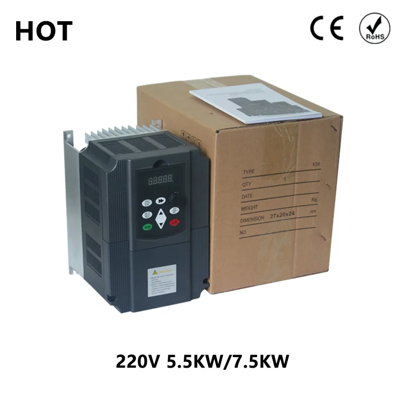 Vfd ac Частотный Инвертор vfd с водяным насосом серии 220V 5.5KW до 7.5KW|Инверторы и