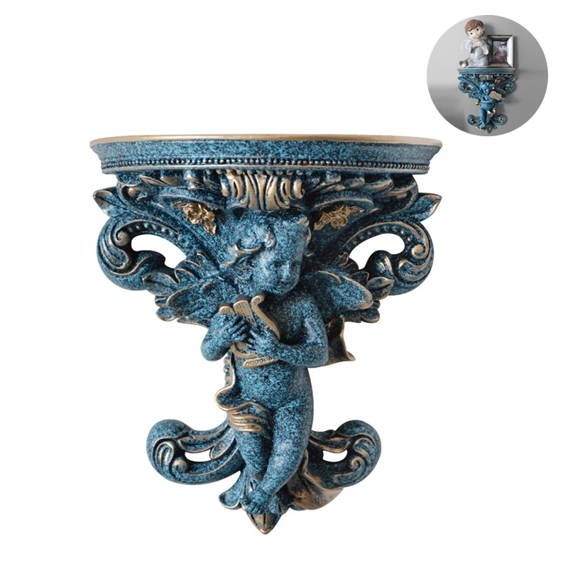 Винтажная настенная подвесная декоративная полка с ангелом аксессуары для