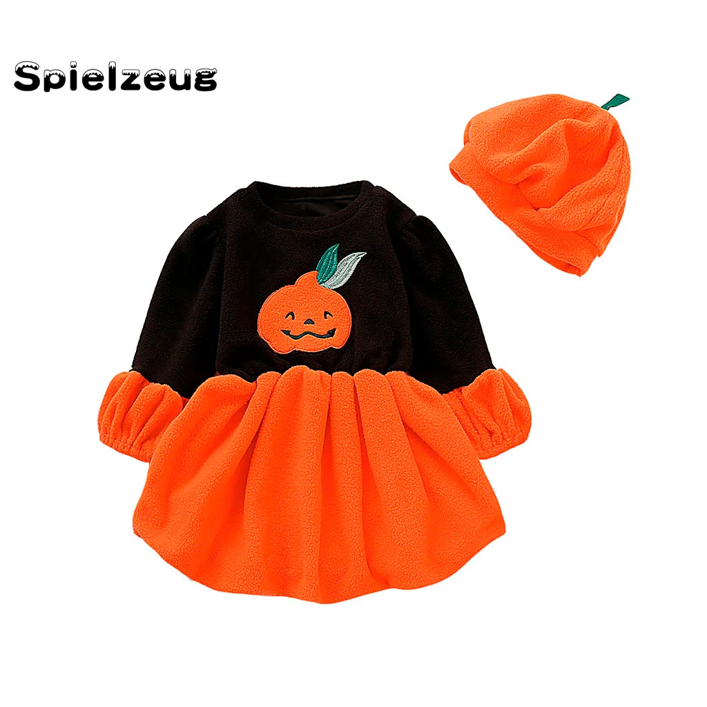 Осенняя одежда для новорожденных девочек из 2 предметов платье с длинными