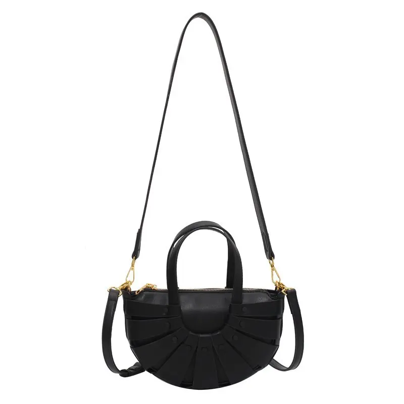 

Luxury Handbag Women Bags Design Retro Hand Bags For Women 2021 Half Moon Design Totes Satchel Solid Color Crossboy Shoulder Bag