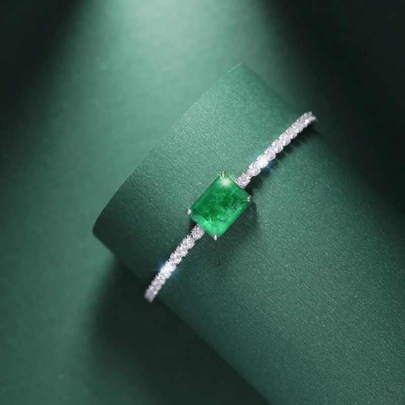 FFGEMS Paraiba Турмалин Изумрудный драгоценный камень бриллианты браслет