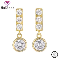 huisept drop earrings 925 silver jewelry with zircon gemstone ear accessories for women wedding party promise gifts wholesale