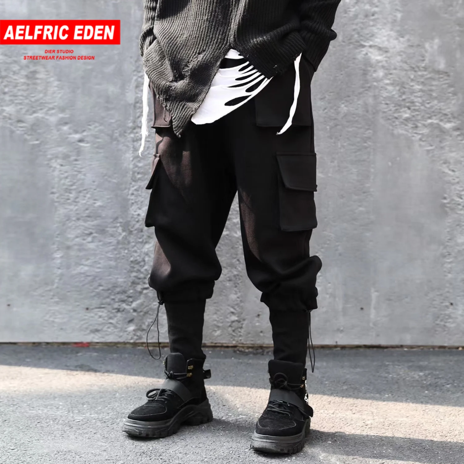 Aelfric Eden штаны-шаровары с несколькими карманами мужские 2019 Harajuku хип-хоп спортивные