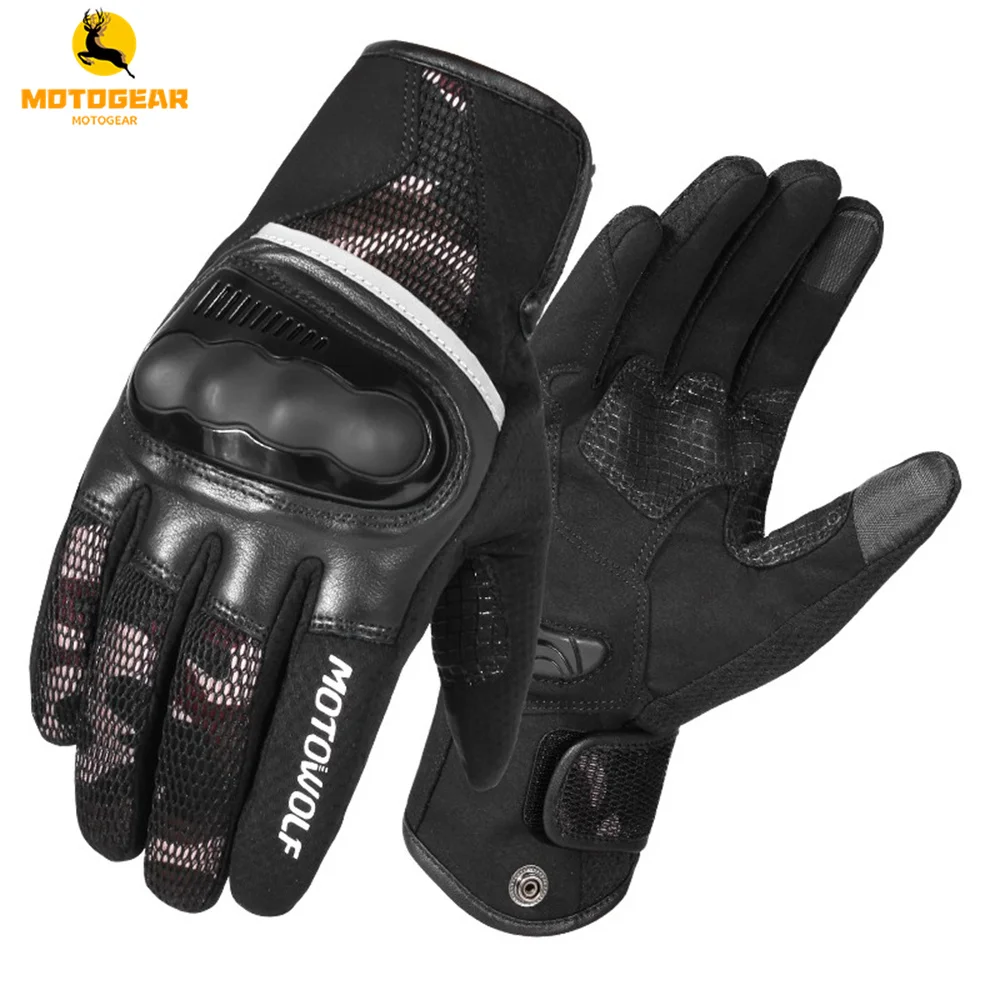 

MOTOWOLF Gloves Riding Motorcycle Gloves Protective Motocross Motor Glove Male Biker Phone Screen Touch Gloves