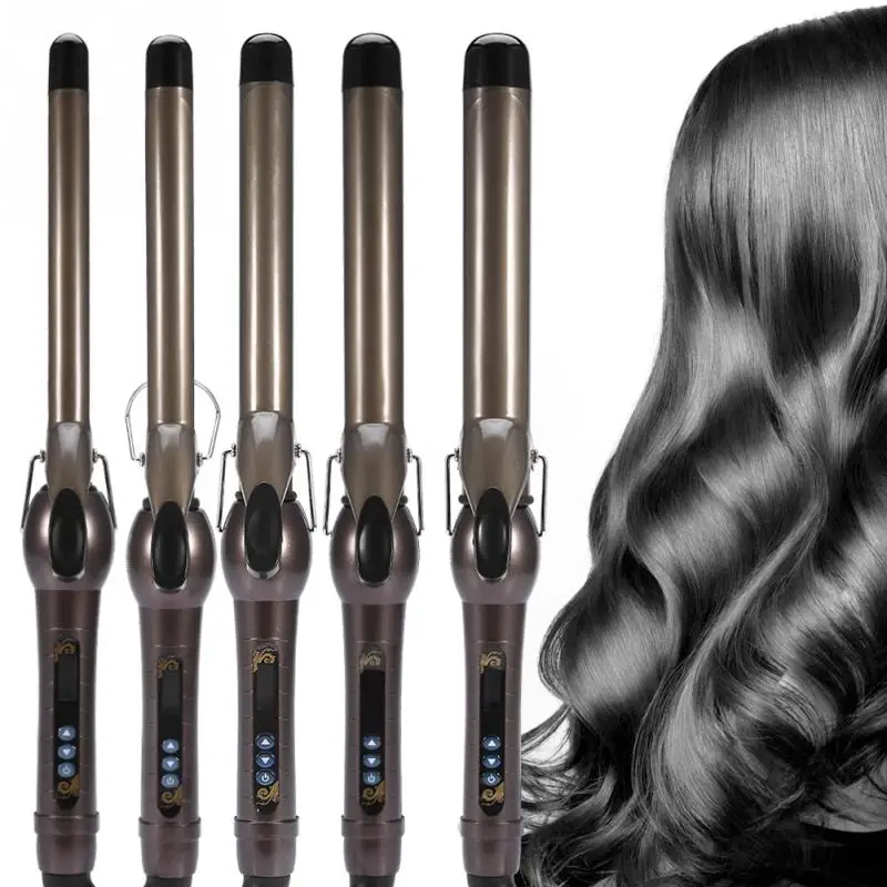 

Tourmaline Ceramic LCD Temperature Display Hair Curler Curling Iron Hair Styling Tool