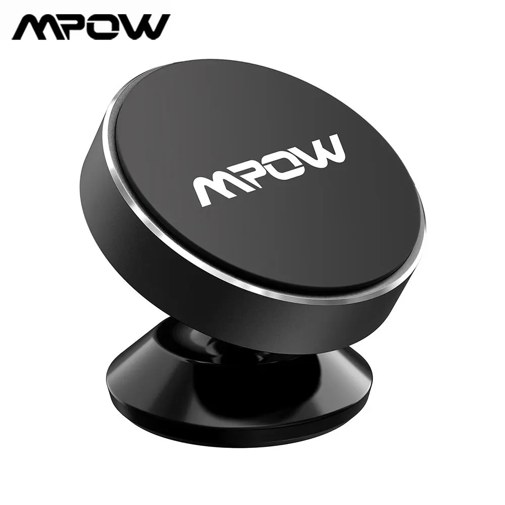 Mpow CA117 Metal Phone Holder Universal Car Mini Dashboard Mount Magnetic Round Stand |
