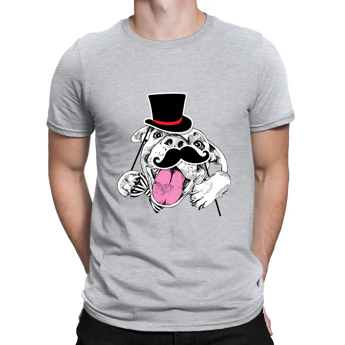 

Summer Men Clothes 2021New Mens Dog Face Print Men Short Sleeve Oversize Sweatshirt T-shirt 100% Cotton Funny T Shirt