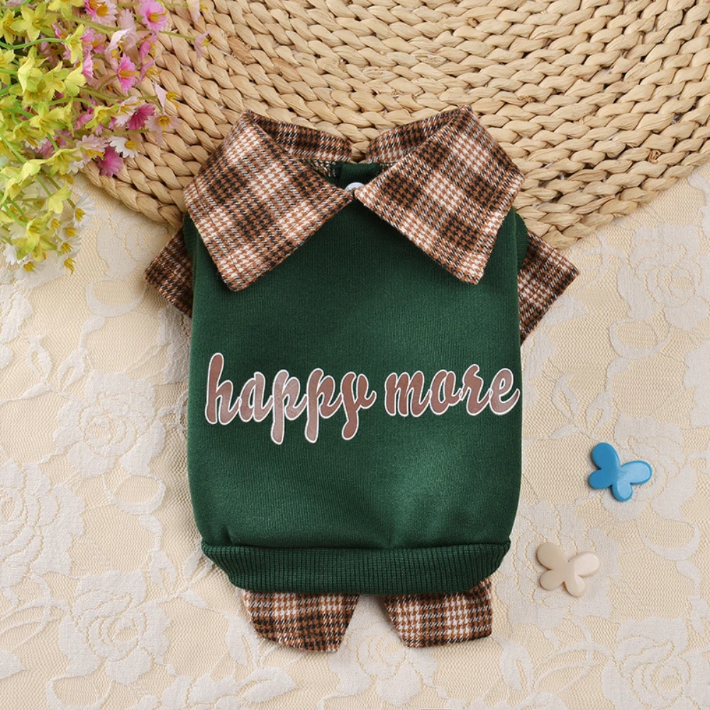 

Leisure Plaid Pet Coat Dog Clothes For Small Dogs Outfit Shirt Puppy Dog Sweatshirt