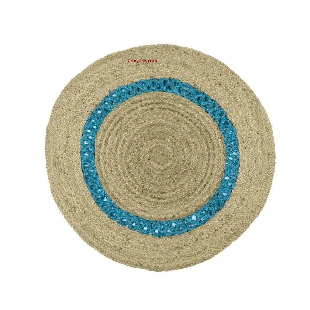 

Rug 100% Natural Jute Braided Style Reversible Rugs and Carpets for Home Living Room Rug Round Modern Carpet Area Rugs