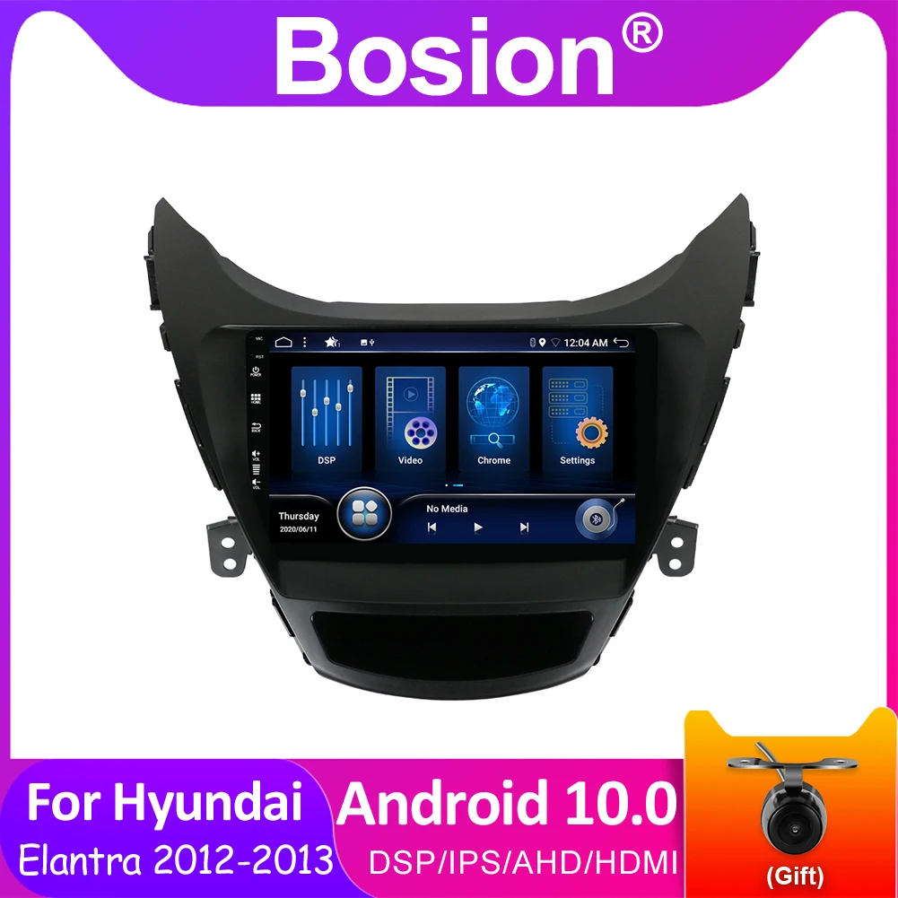 Автомобильный мультимедийный DVD-плеер Bosion Android 10 для Hyundai Elantra 2013-2013 GPS-навигация IPS