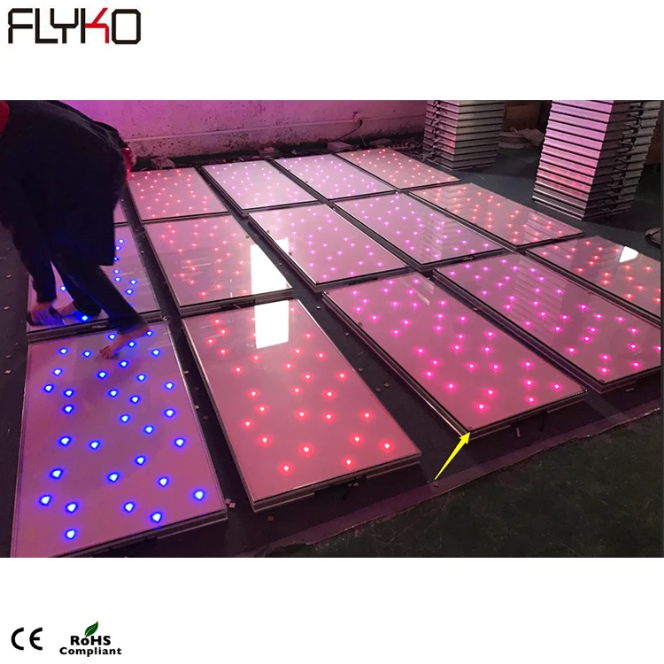 Высокое качество светодиодный Звездное освещение танцпола 60*120 см RGB, акриловый