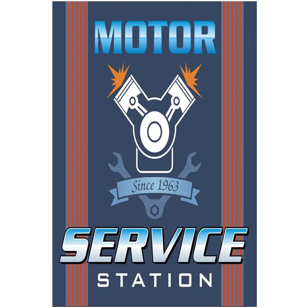 Оловянные металлические вывески в стиле ретро для автосервисной станции |