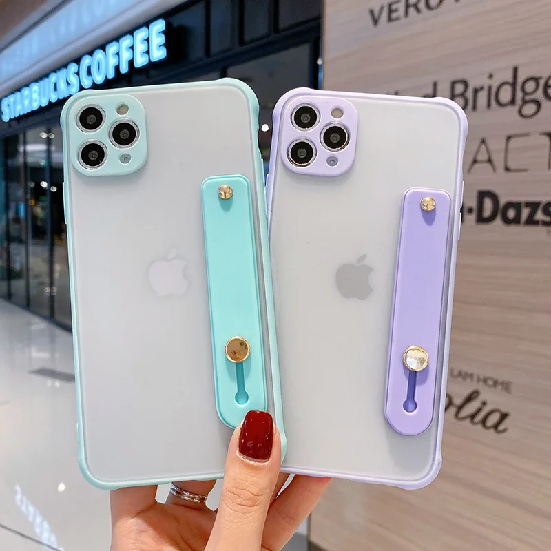 

Mobile Phone Case for Iphone 8 Plus 12 11 Xr Pro Max X Cases Phone Accessories For Women Girls Cover Frosted Bracket Protective