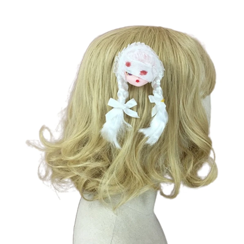 Бандажные броши в виде куклы креативные боковые заколки для волос кружевные на