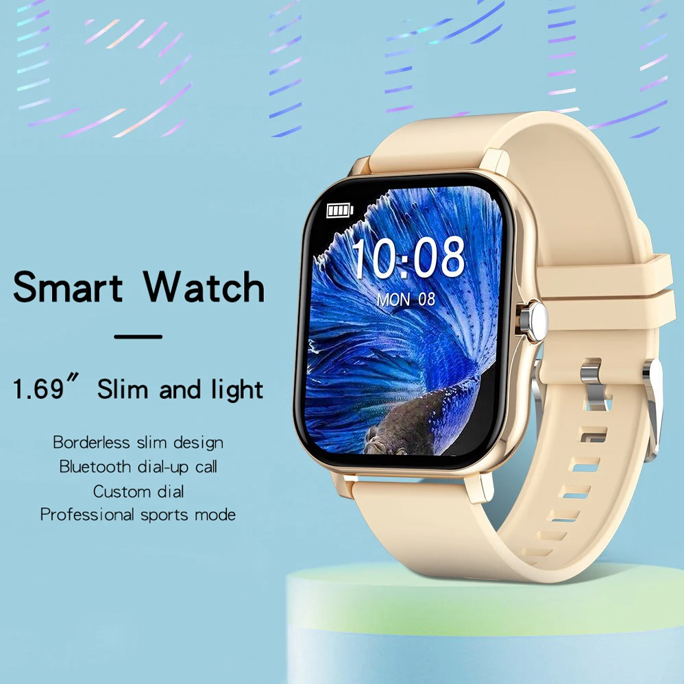 

Умные часы с Bluetooth, сенсорным экраном 1,69 дюйма