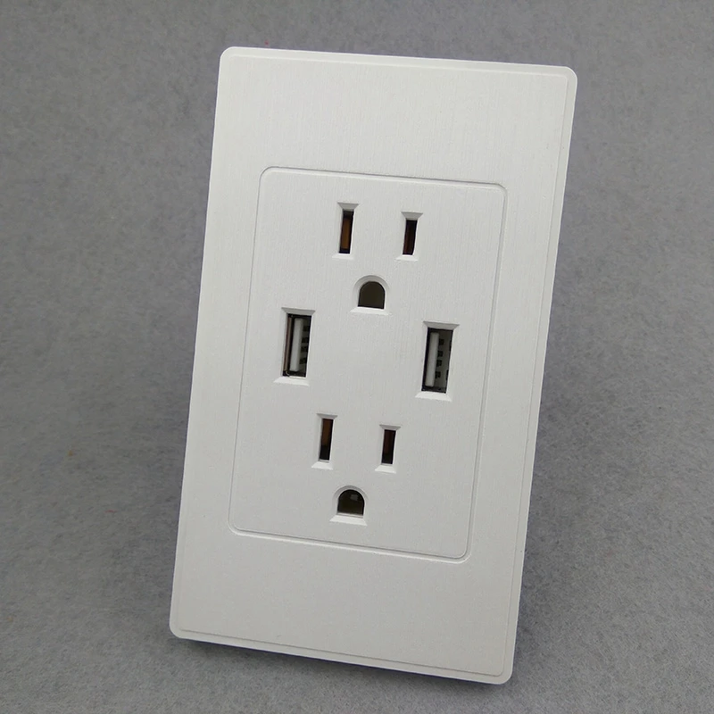 15A Ul американская двойная Usb настенная розетка американский стандарт США 2.4A