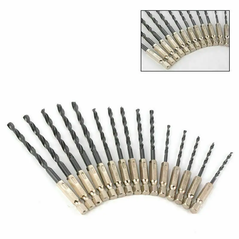 15 шт. быстрорежущей стали с титановым покрытием набор сверл