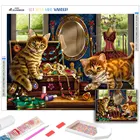 декор для дома алмазная вышивка алмазная мозаика вышивка крестом наборы Алмазная живопись, кошка и ювелирные изделия 5D, DIY, квадратная картина стразы, вышивка, домашний декор