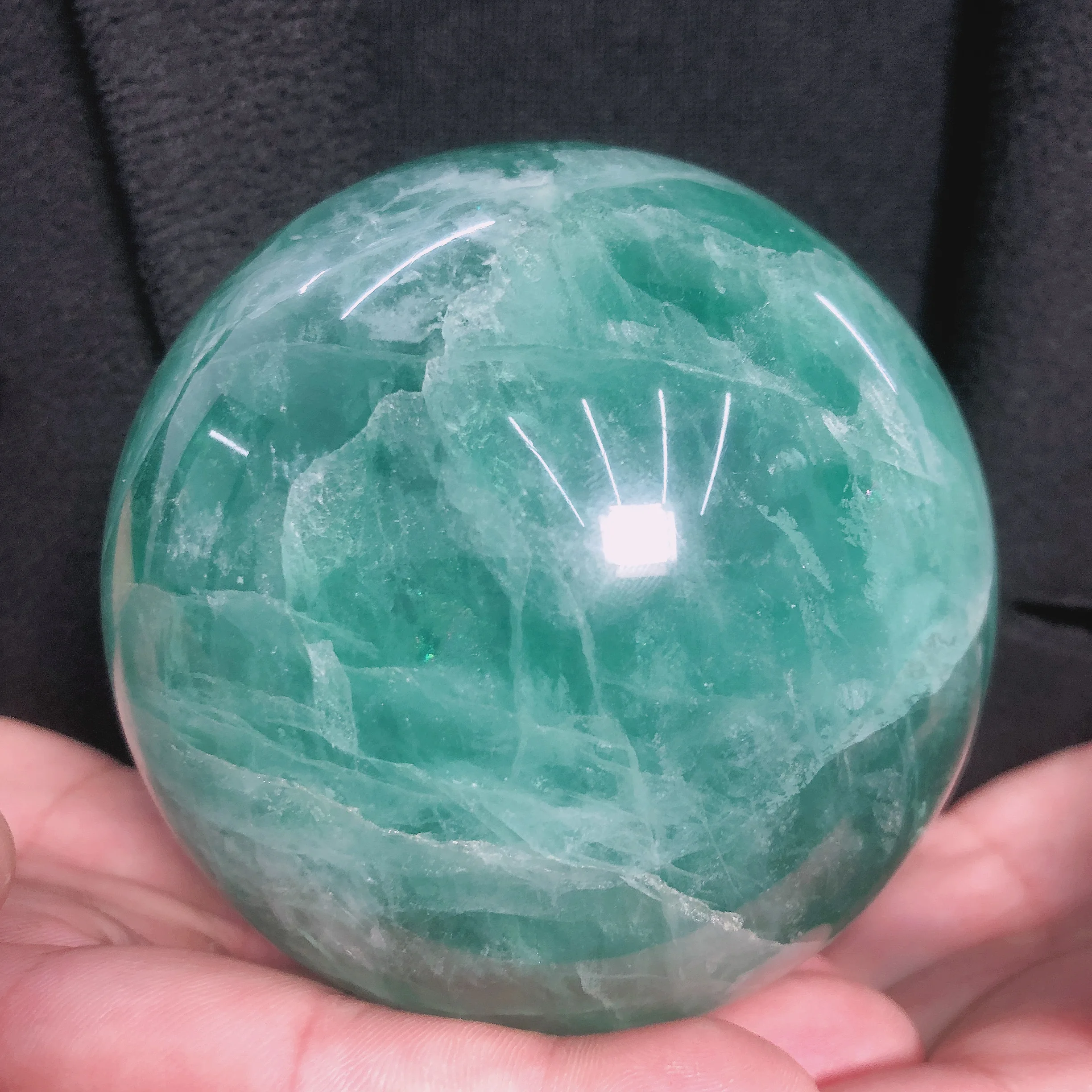 

1pc Natural Crystals Quartz Green Fluorite Sphere Crystal Ball Energy Healing Stones Room Home Aquarium decoration accessories