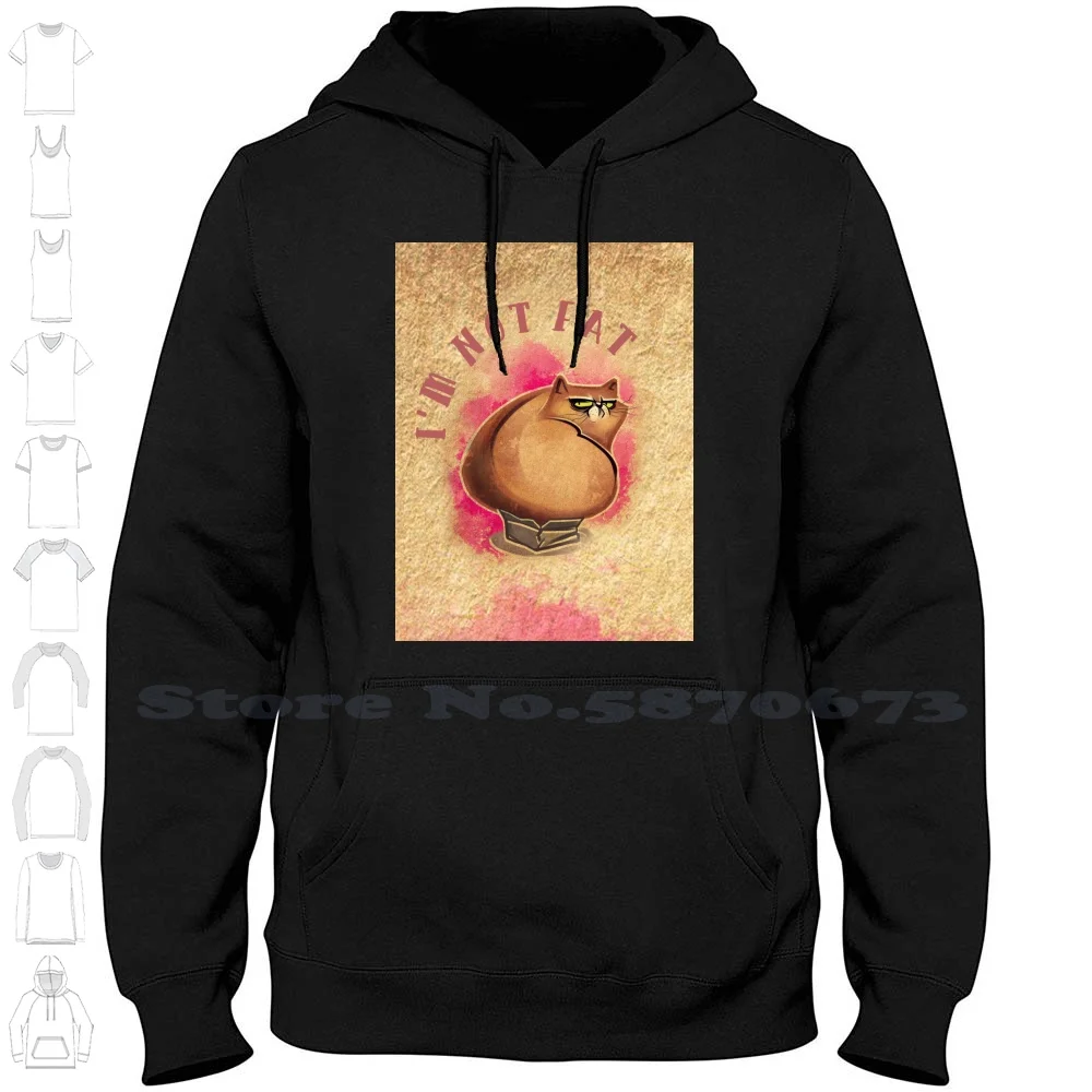 Толстовка с длинным рукавом I Am Not Fat свитшот надписью I'm смешная Толстая Веселая