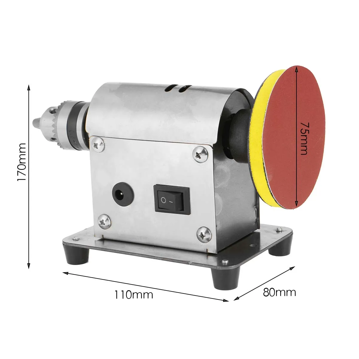 

Multifunctional Angle Grinder Sanding Belt Machine Jade Carving Machine Polishing DIY Tool with 12 pcs Sandpapers 775/795