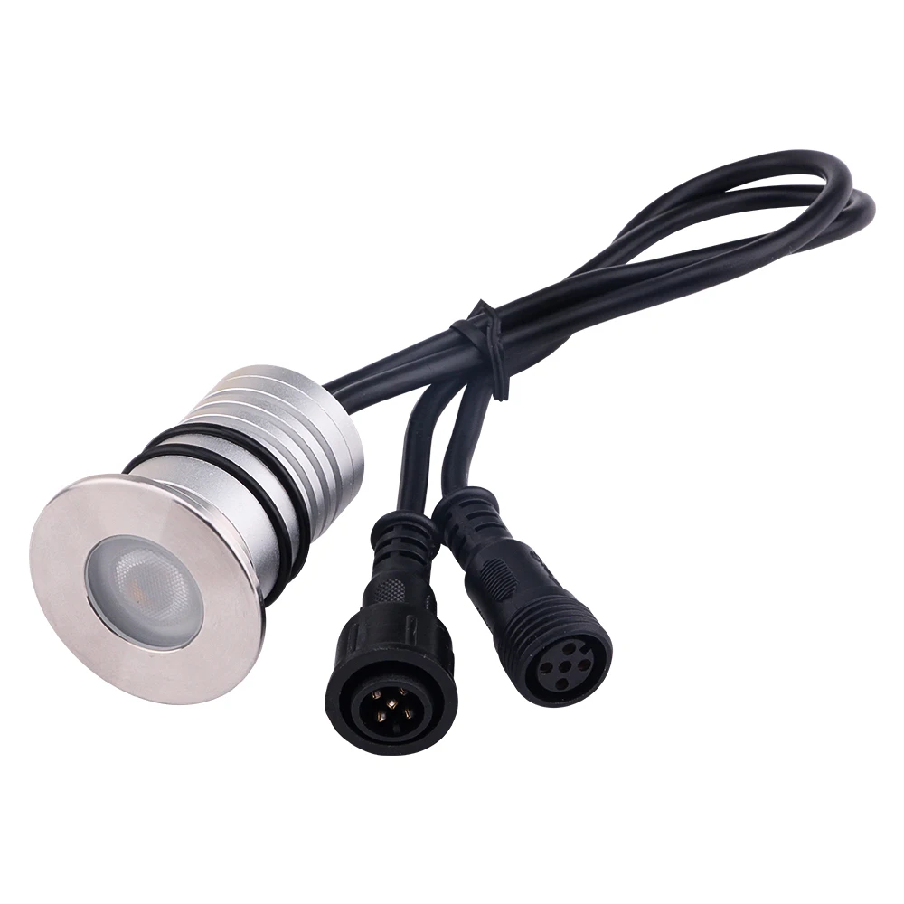 

Mini IP68 LED DMX512 Underground Light 12V 3W Waterproof Buried Lamp Garden Ground Spotlight Recessed Deck Floor Lighting