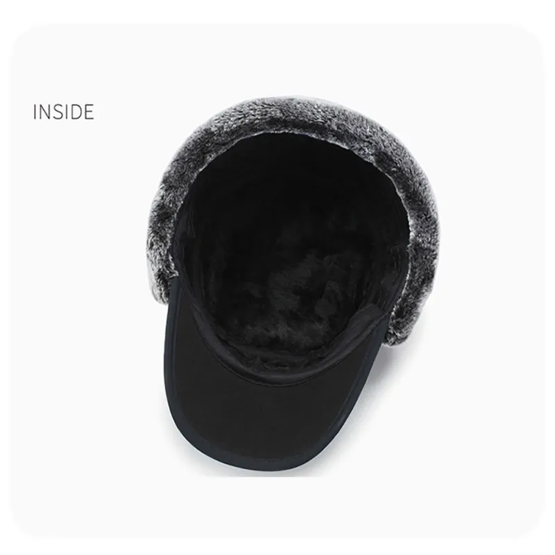 Men's thick Lei Feng hat winter of the warm riding middle-aged cold face cap snow Korean version | Спорт и развлечения