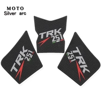 new motorcycle tank traction pad side gas kneepad protector anti slip sticker for benelli trk251 trk 251 black