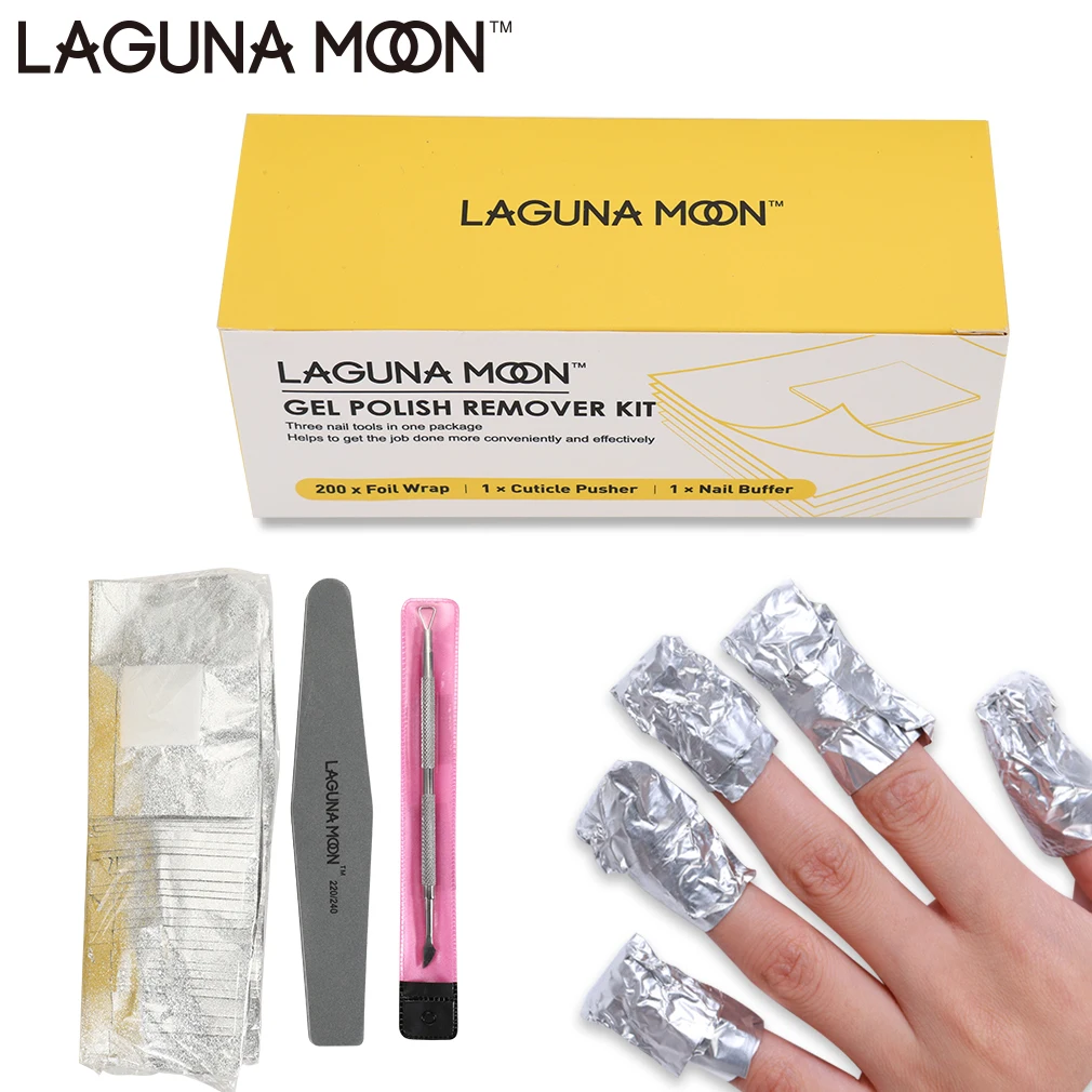 Гель лак для ногтей 200 шт. Олова Фольга жидкость снятия Waps набор инструментов