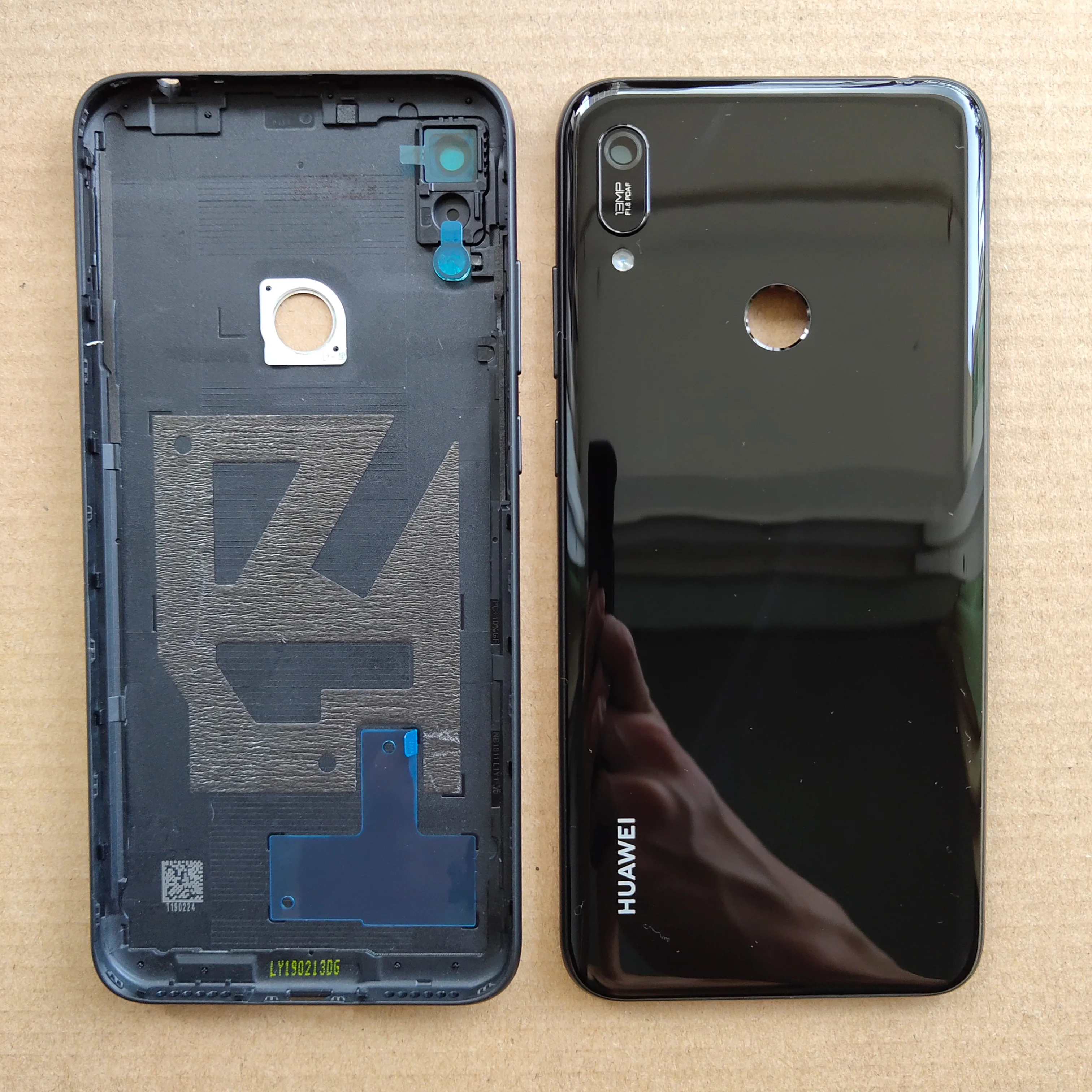 6,1 дюйма, новинка, для huawei Y6 /Y6 Prime /Y6 Pro, задняя крышка, крышка для батареи, корпус, чехол, запчасти для заднего стекла