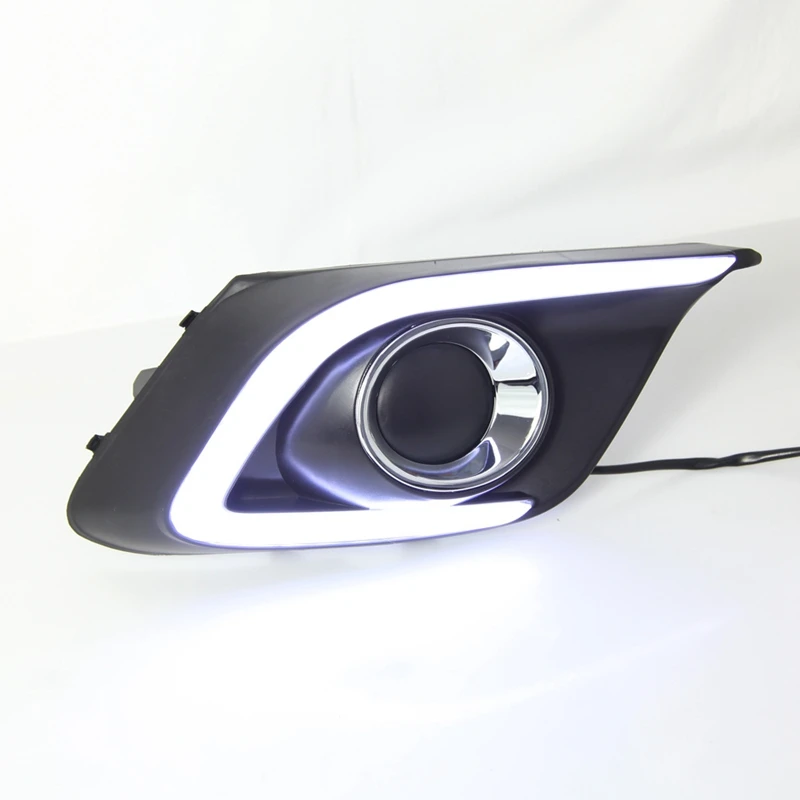 

Waterproof Daytime Running Light DRL Fog Lamp Assembly with Amber Turn Signal for Mazda 3 Axela 2014-2016