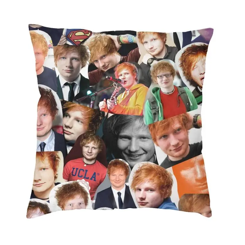 

Популярные декоративные наволочки для подушек Singer Ed Sheeran с коллажем, для гостиной, дивана, квадратная наволочка с принтом