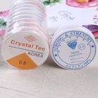 1 рулон, прозрачная эластичная веревка для бисероплетения, 0,4-1,0 мм