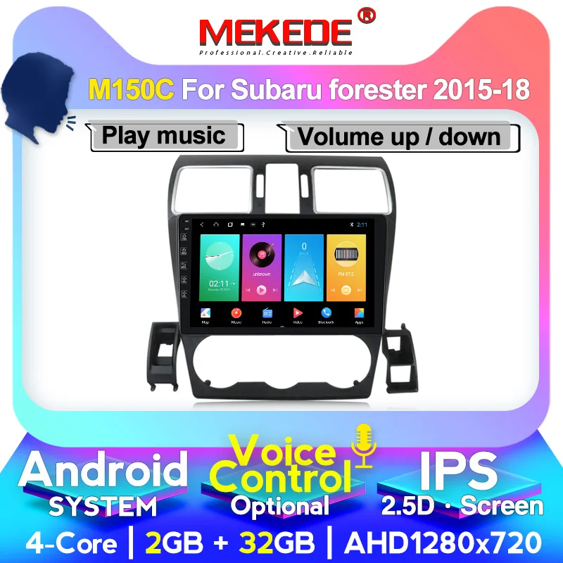 MEKEDE Android для Subaru Forester SJ xv 2015 2018 автомобильный Радио мультимедийный плеер 2 Din + 32G DSP
