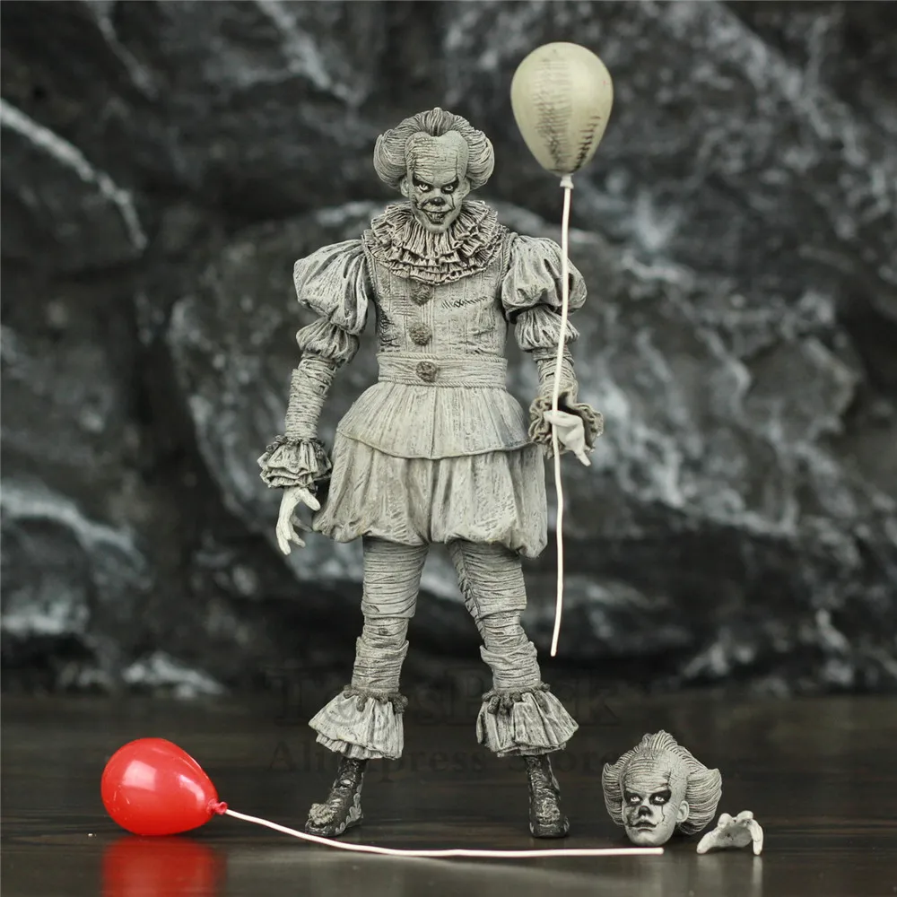 SDCC 2019 Pennywise IT Etched 7 &quot2017 экшн-фигурка Стивен Кинг черно-белый B &amp W Эксклюзивные