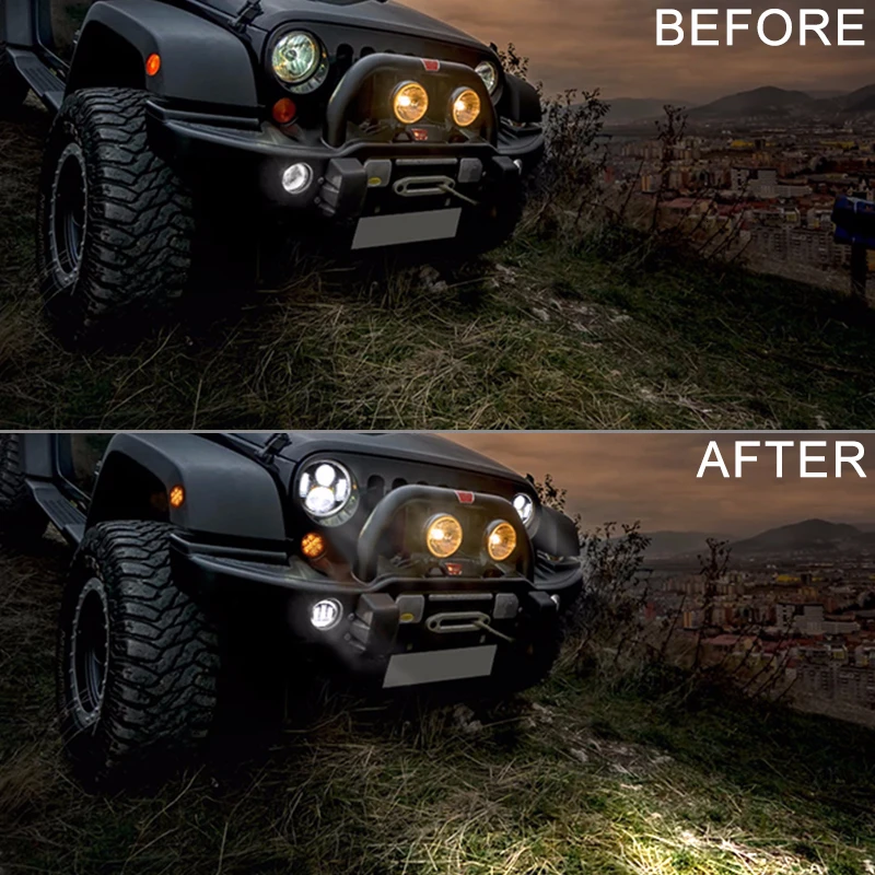 SPEEDWOW автомобилей головной светильник лампы 7 &quot60 вт высокий низкий пучок