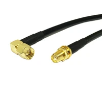 sma male plug right angle to female jack nut straight pigtail cable rg58 50cm100cm for wireless antenna