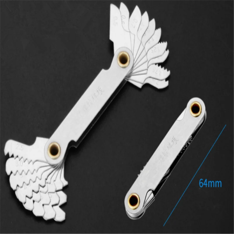 

2021 Hot sale thread gauge metric system british system american thread model gauge 55 degree 60 degree measuring tool