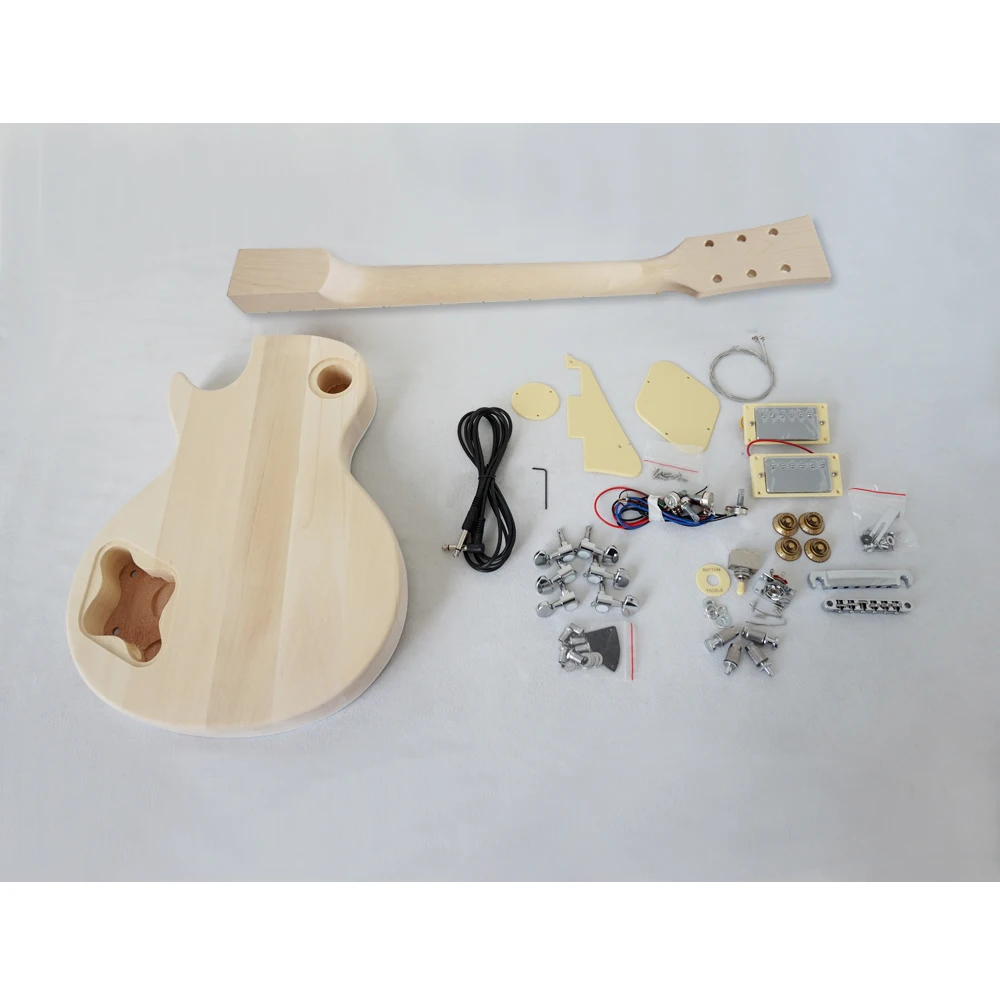 Aiersi бренд Китай незавершенный Пользовательские LP стиль DIY электрогитары наборы Модель EK-004