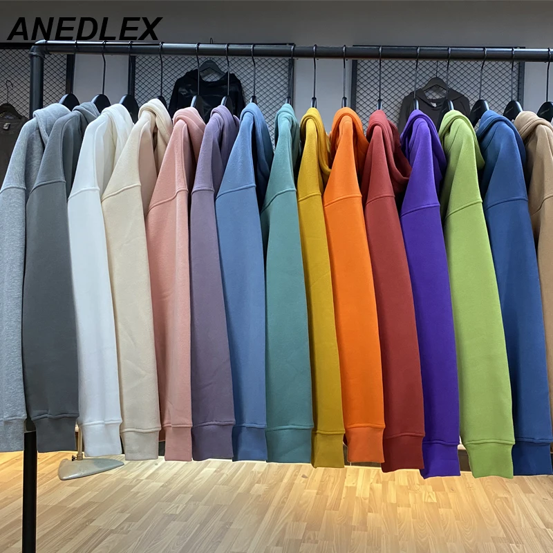 

2021Autumn Hip Hop Solid Color Hoodie Streetwear Men Harajuku Hoodie Sweatshirt Black Loose Hooded Pullover Cotton Fleece Winter