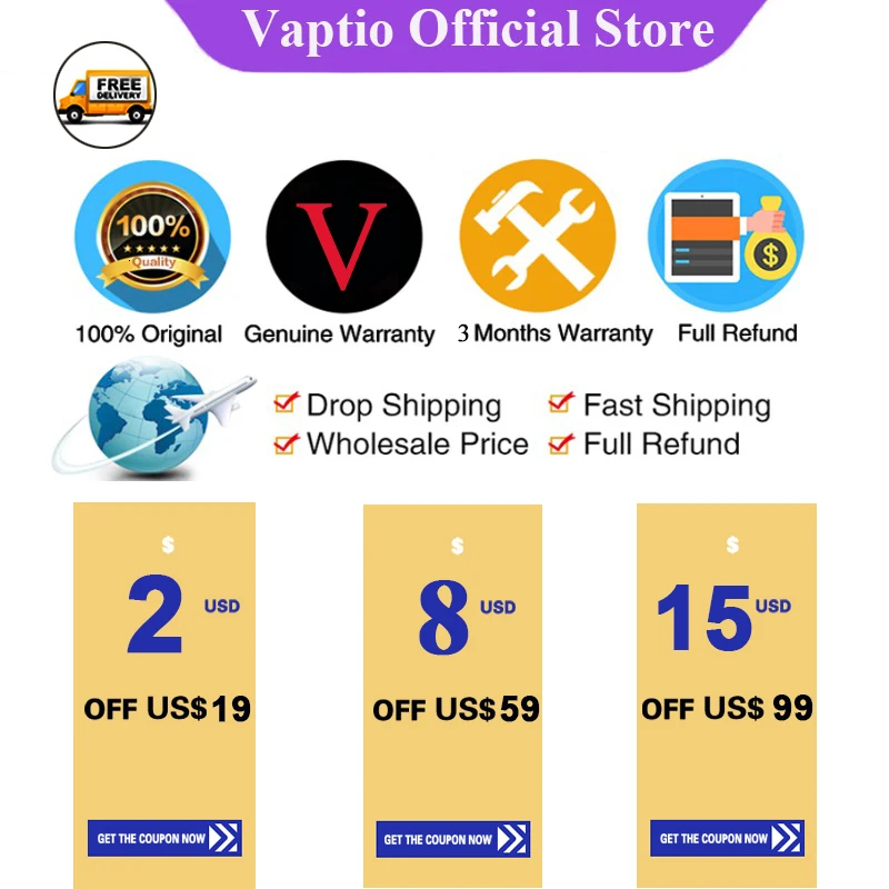 Подарочный Танк Polar Vape 220 Вт коробка мод Vaptio CAPT'N мод для электронных сигарет VW/TC/Smart/CCW/CCT/Bypass мод испаритель