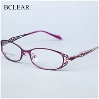 bclear women prescription optical eyeglasses frames with golden hollow out eyeglasses frame with flower female spectacle eyewear