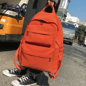 Рюкзак женский нейлоновый, вместительный, водонепроницаемый, однотонный, для путешествий, для девочек-подростков