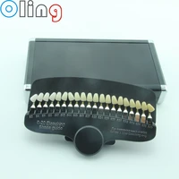 1pc dental shade guide teeth whitening 20 colors shade guide with mirror 3d color comparator dental porcelain pan