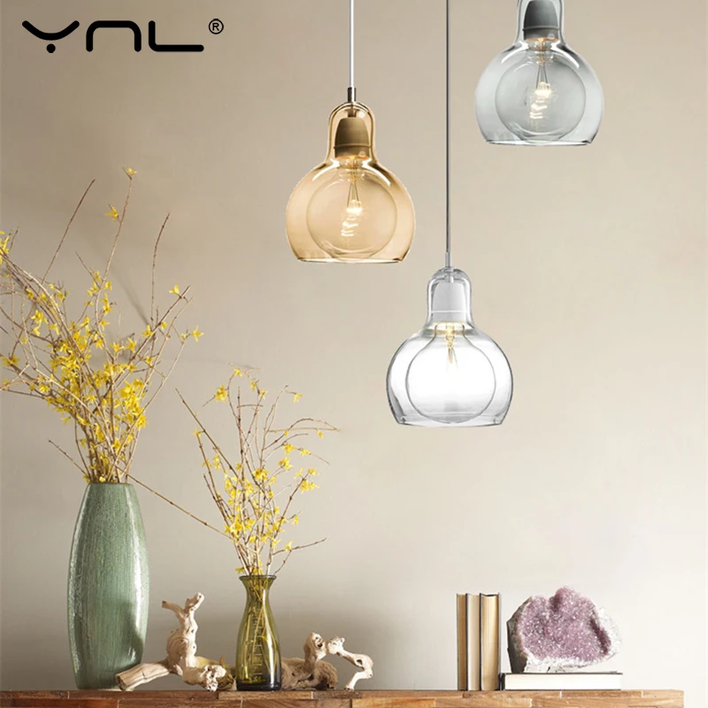 Современный подвесной светильник винтажная стеклянная лампа в скандинавском