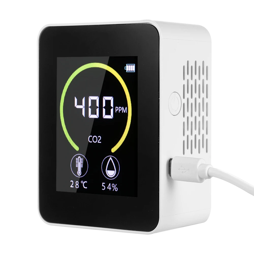 

Air Monitor CO2 Carbon Dioxide Detector Greenhouse Warehouse Air Quality Temperature Humidity Monitor Fast Measurement Monitor