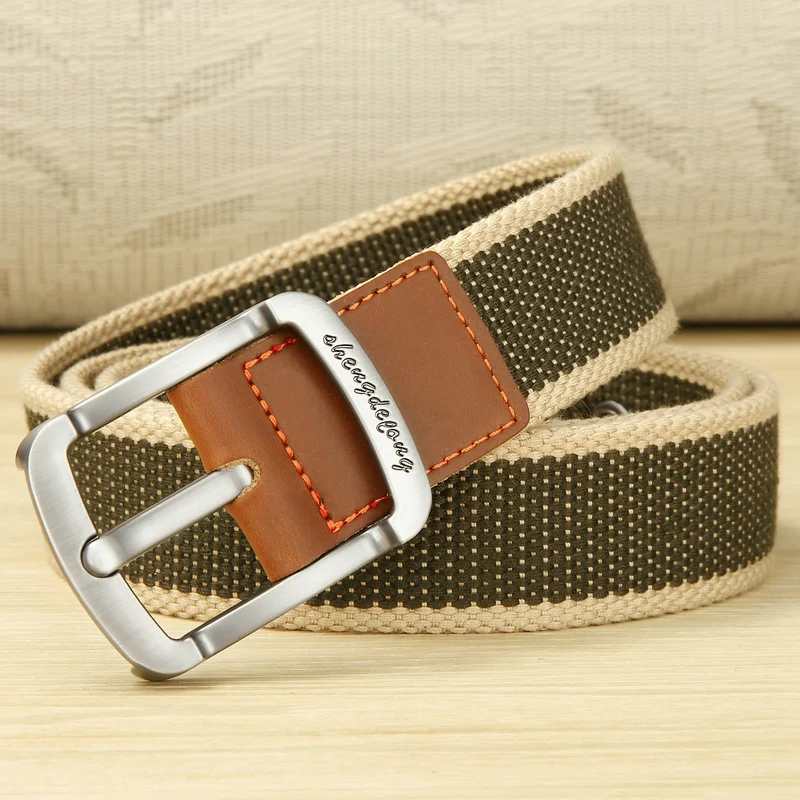 Мужской тканевый ремень MEDYLA повседневный для джинсов из сплава с пряжкой в