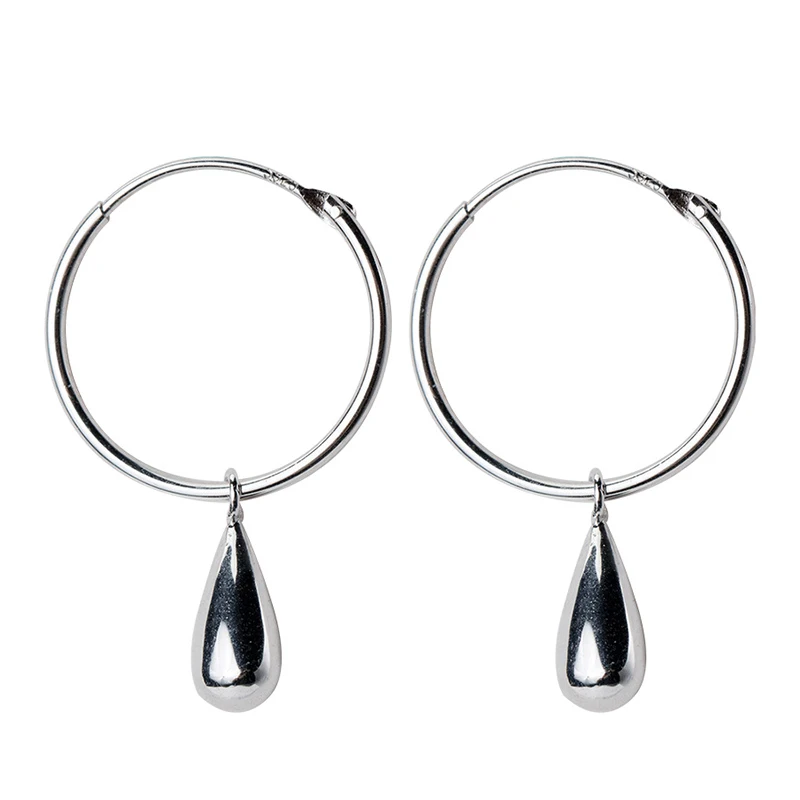 Trustdavis Аутентичные минималистичные модные серьги кольца из стерлингового