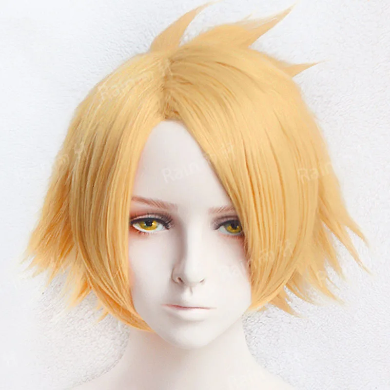 Парик Kaminari Denki для косплея термостойкие волосы из синтетики с шапочкой |