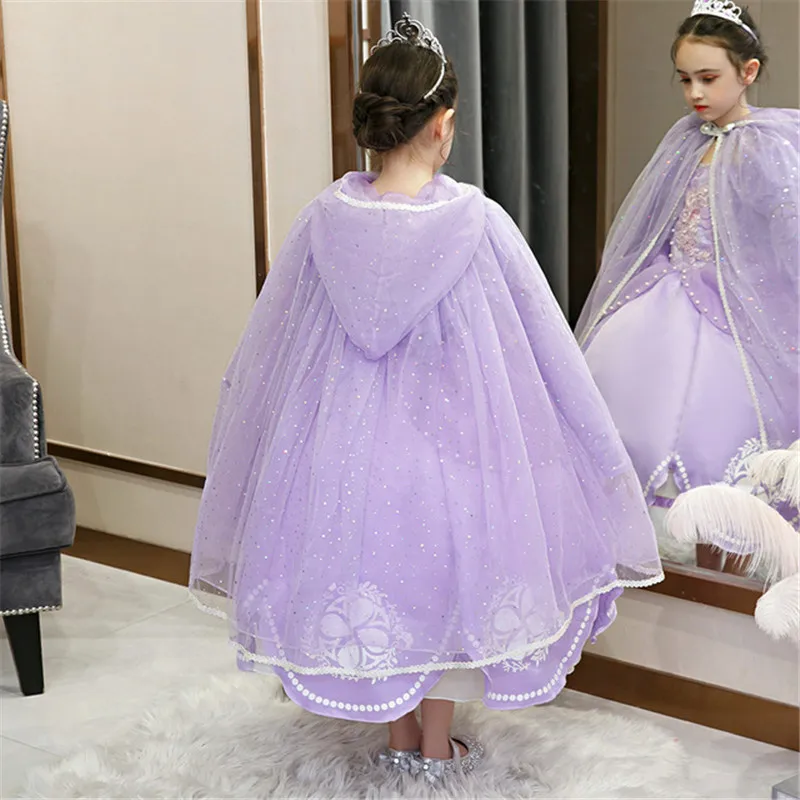 Платье принцессы для девочек Детский костюм косплея детские платья на Хэллоуин и